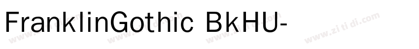 FranklinGothic BkHU字体转换